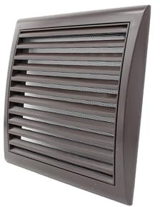 Large Brown Stylish Ventilation Grille for Kitchen Bathroom Extractor Fan with Timer Grill Cover Plastic Ducting and Fitting Exhaust Fans Heat Recovery Cottage Hotel Café