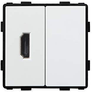 BSEED DIY 1/2 HD-Audio Head Outlet Weiß Aufputz-Wand Steckdose
