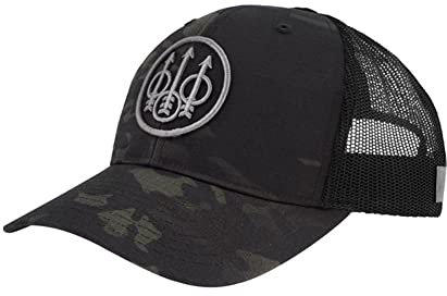BERETTA Men's Mesh Back Multicam Trucker Hat, Black Multicam, One Size Fits All, Black Multicam, One Size