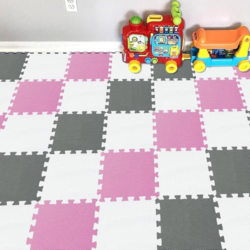YIMINYUER® 25 Teilige (30cm×30cm×1cm Einzelstück), Puzzlematten Baby, Puzzlematte Spielmatte, Babys Puzzle Matten, Kinder Spielmatten R01R03R12G301025