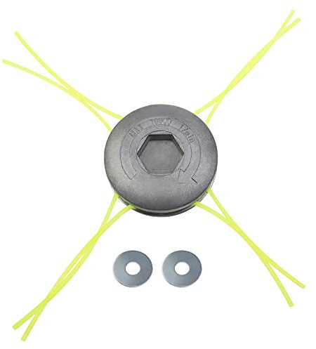 eMagTech Ersatz-Trimmerkopf für Rasentrimmer, Aluminium, universal, für Rasentrimmer, Zubehör mit Nylonseil, Abstandshalter für Garten, Rasen, Terrasse