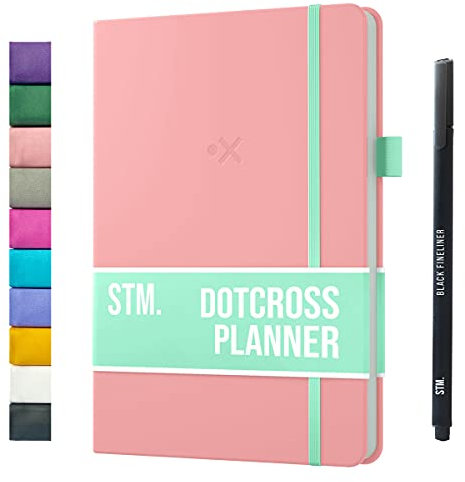Kalender Planer 2024 (Undatierter) | A5 Wochen- und Monatsplaner | KOSTENLOSEM STIFT | Tägliche, jährliche Kalenderzielplanung | Scribbles That Matter - Dotcross | For Academic, Work, Men and Women