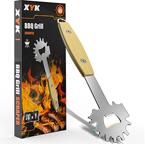 2 BBQ Grill Scraper, Stocking Stuffers for Men, Bristlefree Safe BBQ Scraper Fits Any Grilling Grate or Smoker Cleaning Tool and Kitchen Gadgets,Ideal Gifts for Christmas Men Dad Husband Fathers Day…