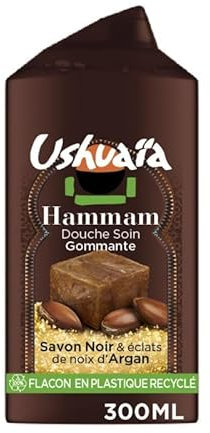 USHUAIA - Douche Hammam Savon Noir 300Ml - le Lot De 4
