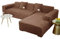 JHLD Sofabezug L Form, Stretch Sofabezug Samt L-förmiger Sofabezug Weiche Anti-rutsch Sofa Überwürfe Für Ecksofa-Tiefer Kaffee-2 Sitzer+3 Sitzer