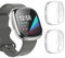 DULIPING 2 Stück Schutzhülle für Fitbit Versa 3 / Fitbit Sense Hülle, Vollständige Abdeckung Weiche TPU Schutzfolie Kompatibel mit Fitbit Sense / Versa 3 Case, Transparent+Transparent