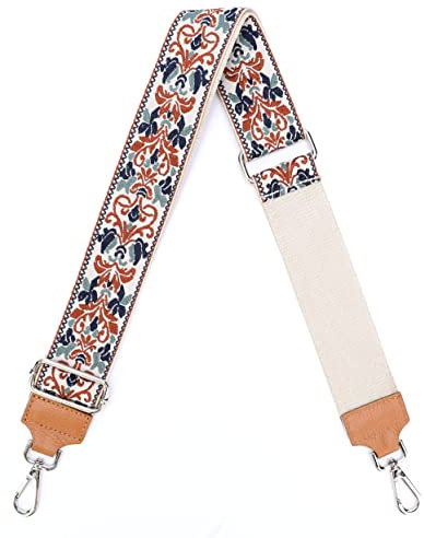 Ever Bloom Unisex Designer Breiter Taschengurt Schultergurt für Bauchtasche Handytasche, DIY Crossbody Handtasche Gurt, Handtaschenhalter Farben:Blumen Camel