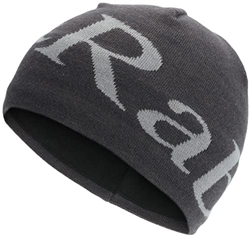 Rab Logo Beanie - Lightweight Knitted Skull Cap for Skiing & Everyday Use - Anthracite/Granite - One Size