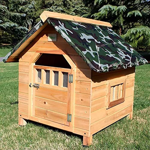 Katzenhaus Outdoor, Hundehütte Outdoor, Hundehütten for Große Hunde Draußen, Wetterfeste Katzenhäuser for Outdoor-Katzen, Outdoor-Katzenunterstand mit Tür ( Color : A , Size : XL )