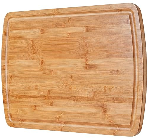 30 x 20 Inch Extra Large Bamboo Cutting Boards - BEZIA 3XL Stove Top Cover Chopping Board - Meat Cutting Board for BBQ - Turkey Carving Board - Extra Large Charcuterie Boards with Juice Groove