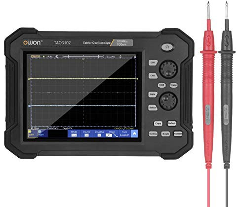 Irfora Tragbares Tablet Digitales Oszilloskop TAO3102 8-Zoll-LCD-Touchscreen USB-Speicheroszilloskope 8 Bit 2 Kanäle 100 Bandbreite Hand-Tablet- mit Tragetaschenhalter