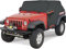 Big Ant wasserdichte Halb Autoplane für Jeep Wrangler 2 Tür Halbgarage gegen UV, Regen, Staub, Jeep Abdeckung für Jeep Wrangler CJ, YJ, TJ und JK 2 Tür - Schwarz