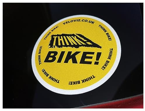 Reflective Think Bike Round Motorcycle Road Safety Car Window Bumper Sticker