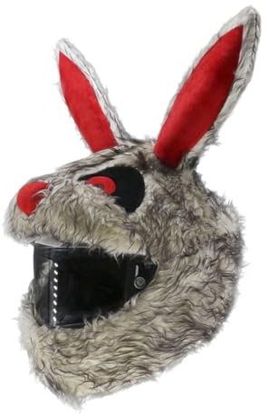 Dickly Weihnachtsmütze, Motorradhelm-Abdeckung, Weihnachtshelme, Hut, Staubkappe, Outdoor-Ski-Zubehör, Vollgesichts-Weihnachtsmütze-Dekoration, Kaninchen