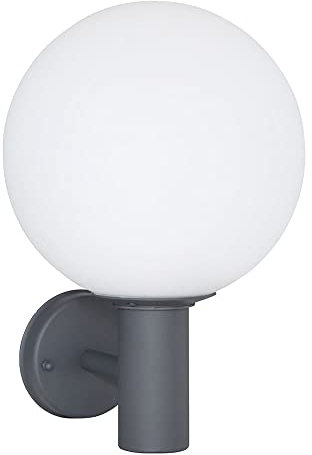 GLOBO Außenleuchte Wandleuchte Gartenlampe Edelstahl Fassadenleuchte, IP44 Fernbedienung dimmbar Memoryfunktion, anthrazit weiß, RGB LED 8,5W 806Lm warmweiß, DxHxT 25x37x26,5cm