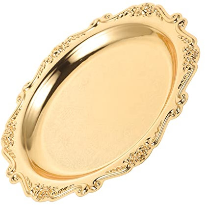 ifundom Kuchenform aus goldfarbe goldene farbe Herzplatten Schmucktablett Kommode Pappbecher Schreibtischablage Schmuckschale Obstteller Jahrgang Schminktisch Gericht Käse schmücken