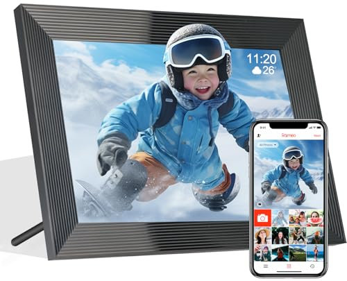 SZSLG - Cadre photo numérique WiFi de 10,1 pouces avec stockage de 32 Go, écran tactile IPS HD de 1280 x 800 pouces, rotation automatique, configuration pour partager des photos ou des vidéos