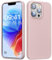 GOODVISH Liquid Silicone Case Designed for iPhone 13 Pro Case, Shockproof Gel Rubber Phone Case with [Anti-Scratch] Soft Microfiber Lining 4 Layers Thickened Cover 6.1 inch, Sand Pink