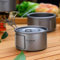 Titanium Bowl,Camping Cookware Outdoor Lightweight Travel Cooking Cups Kitchen Bowl Dish Set,Foldable Handle Rust Resistant(450ml bowl with lid)
