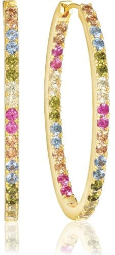 Sif Jakobs Jewellery Damen-Creolen 925er Silber One Size Gold, Mehrfarbig 32025545