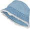 styleBREAKER Damen Fischerhut aus Jeansstoff mit Fransen | Bucket Hat Denim | Sonnenhut mit verstellbarem Zugband | Anglerhut für Frühling & Sommer, Farbe:Hellblau