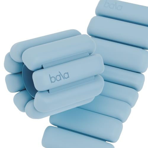 Bala Bangles Wrist & Ankle Weights for Women & Men - Adjustable Silicone Weighted Bracelet Set for Gym, Yoga, Pilates, Cardio & Strength Training - Wearable Arm & Leg Workout Weights