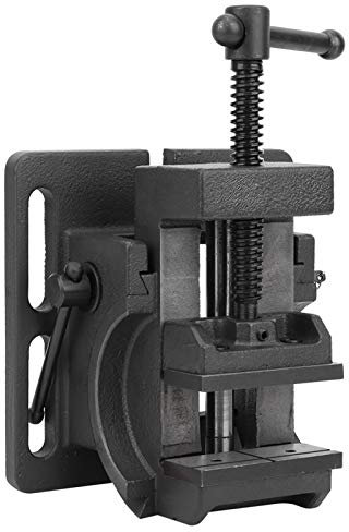 3-Zoll Gusseisen Schraubstock, Neigbar für Bohrmaschinen, mit Hochharten Stahlbacken, Vielseitige Bearbeitung