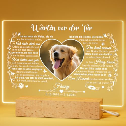 Bemaystar Personalisiert Erinnerung Hundandenken An Verstorbenen Hund Gedenktafel Hund Trauer Hund GedenkstäTten & Bestattungen für Hunde Andenken An Verstorbene Hunde