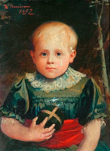 MHFFDYIV Berühmte Gemälde Moderne Kunst Wandbild Ölgemälde Kunstdruck WN Bagshaw als kleiner Junge Mark Senior Kunst Poster für Schlafzimmer Home Decor 60x90cm