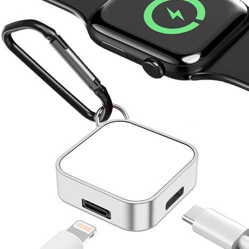 【2024 New Arrival】2 in 1 Apple Watch Charger Works with USB-C/Lightning Charging Cable,Apple Watch Charger Compatible with Apple Watch Updates with Dual Port