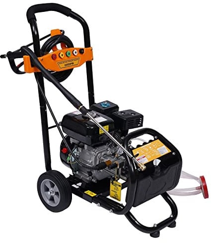 2465PSI Pressure 3600RPM Petrol 7.5HP Washer Engine Power Jet Cleaner High Power Garden,for the cleaning of floors, plants, vehicles Portable Patio Cleaner, Driveway, Garden