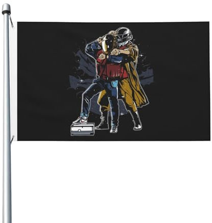 Punk Rock Band Flags, Hip-Hop-Flaggen, 3 x 5 Fuß, Außenflaggen mit Ösen, doppelseitige Gartenflagge, Bannerschild, Hausflagge, Hof, dekorative Außenflagge