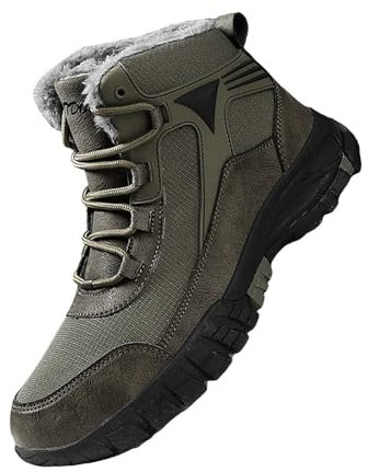 kosopse Langlaufski Set Herren Klassisch Mit Bindung Und Schuhe lässige Turnschuhe, atmungsaktive, Flache Freizeitschuhe, gepolsterte, warme Herrenstiefel für den Winter Schuhe Für Herren (Green, 39)