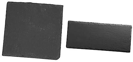 SHOWERORO 2pièces Plats Ardoise Anti-scalding Pour Steak De Assiettes Non Glissantes Pour Service De Et Desserte De Snacks Restaurants Et Hôtels Carré
