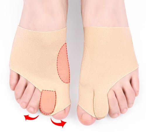Hallux Valgus Korrektur Bandage, Hallux Socken, Zehenspreizer Hallux Valgus Korrektur Waschbar, Silikonbandage Zehen Spreizer Hallux Valgus für Männer und Frauen