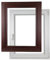 ALUCON Kellerfenster 400x900 mm – Fenster 40x90 cm – Kunststofffenster Innen Weiß/Außen Mahagoni – Flügelfenster DIN Rechts