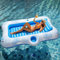 HeySplash Flotteur de Piscine Gonflable, Grand Bateau Flottant Gonflable pour Adultes avec Porte-Gobelet et Oreiller Détachable, Flotteur de Bronzage en Lac, Rivière, Eté, Fête de l'eau, Foglia Blu