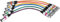 Laroal Lot de 6 câbles de Microphone XLR mâle vers Femelle, symétriques, pour Microphone DMX (30 cm, Violet, Rouge, Bleu, Orange, Jaune, Vert)