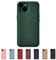 Tirita Personalised Leather Phone Case for iPhone 15 Pro Max – Leather Dark Green Case or Cover With Custom Initials – Personalised Gift for Men or Women [16. Dark Green Embossed (No Gold) Initials]