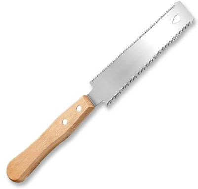 Xiciki Japanese Pull Saw, Japanese Saws for Woodworking Double Edge Flush Cut Saw, Small Woodworking Hand Saws with Flexible Blade & Non-Slip Wood Handle