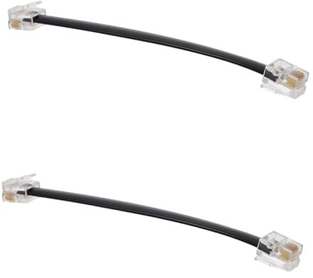NUOBESTY 2stücke Flache Telefon-Panel-anschlussleitung Kurze Stecker Stecker Trennlinie Flaches Telefonkabel Kurzes Telefonanschlusskabel Telefonleitung Für Zuhause