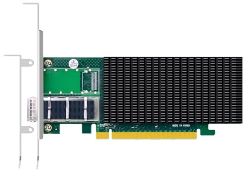 GLOTRENDS ST7340 1-Port 100G QSFP28 Ethernet-Netzwerkkarte mit Intel E810-CAM1 Controller, PCIe 4.0 x16 Schnittstelle, unterstützt Windows 11/10/Windows Server/Linux/RHEL/SLES/Ubuntu/Debian/Freebsd