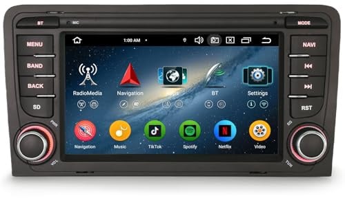 7 8-Kern Android 16 Autoradio für Audi A3 S3 RS3 Kabellos CarPlay & Android Auto 4G LTE WiFi Canbus FM Radio Bluetooth 5.1 SWC DAB+4GB RAM+64GB ROM