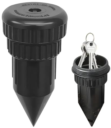 Hidden Key Holder for Outside Sprinkler Head Key Hiders Outside Waterproof Discrete Hiding Vault Case for Outdoor/Garden/Yard
