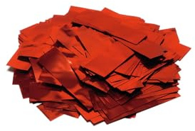 TCM FX Metallisches Konfetti, rechteckig, 55 x 18 mm, Rot, 1 kg