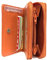 LOLUNA® Porte-Monnaie Fermeture hermétique en Cuir Souple Format identité idéal pour Placer permis - pièce d'identité - Cartes - Billet - Monnaie - Idée Cadeau pour Homme et Femme - Orange