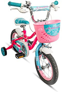 Schwinn Elm Kleinkinder-/Kinderfahrrad, 12-Zoll-Reifen, anpassbarer Sitz, inklusive Stützräder, Pink