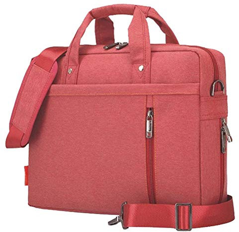 Bolso para Ordenador Portátil Maletín para Portátiles Bolsa de Hombro Funda para 17 Pulgadas Portátiles, Versión 3 Rojo
