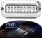 ALLOMN Bootsnavigationslicht, 50W 12V 27 LED Navigationslampe Grünweiß Blau Marine Light IP68 Wasserdichtes Unterwasser Edelstahl Schiffsstrahl Licht (Weiß)