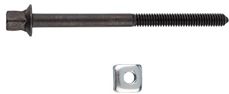 BB-40 Bettschraube mit Unterlegscheibe und Mutter aus schwarzem Stahl, Antik- und Poster-Stil, Bolzen für Holzbettgestelle, antike Hardware für altes oder modernes Bett